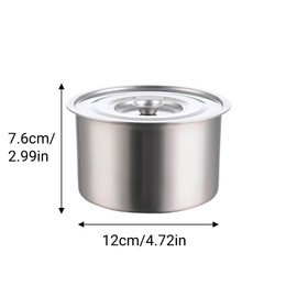 Stainless Steel Stew Pot, Non Stick Non Magnetic Stockpot Multi Functional Soup Seasoning Container with Lid for Home Shop (Small)
