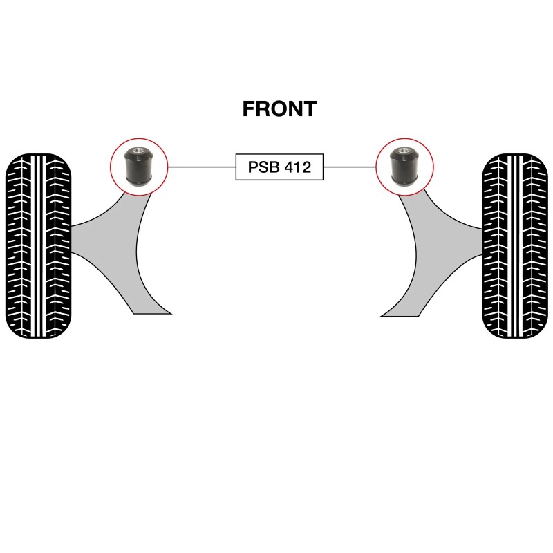 PSBushings 2x Toyota Tundra (00-06) Front Lower Arm - Front
