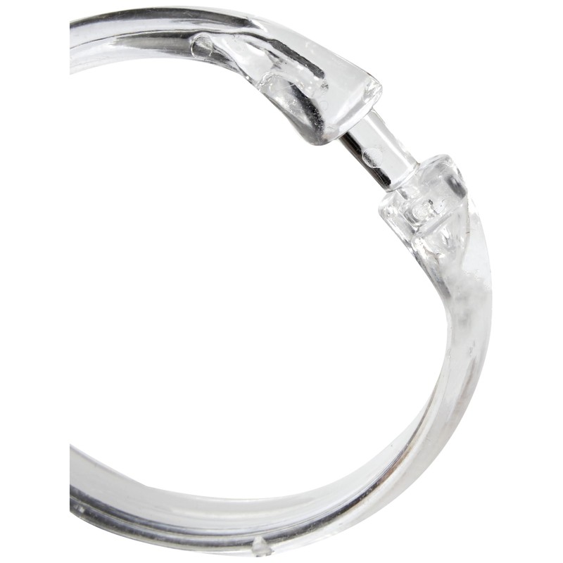 WENKO Shower Curtain Rings Large Transparent Set of 12 Transparent