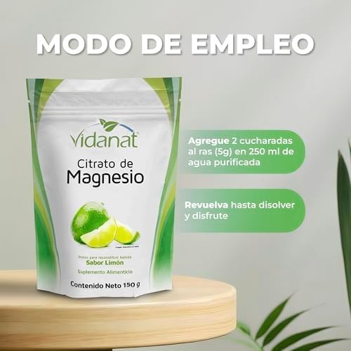 Citrato De Magnesio Limon 150gramos Vidanat