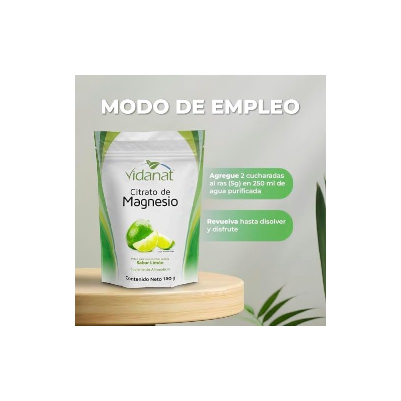 Citrato De Magnesio Limon 150gramos Vidanat