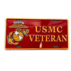 EE INC. USMC Veteran Marine License Plate