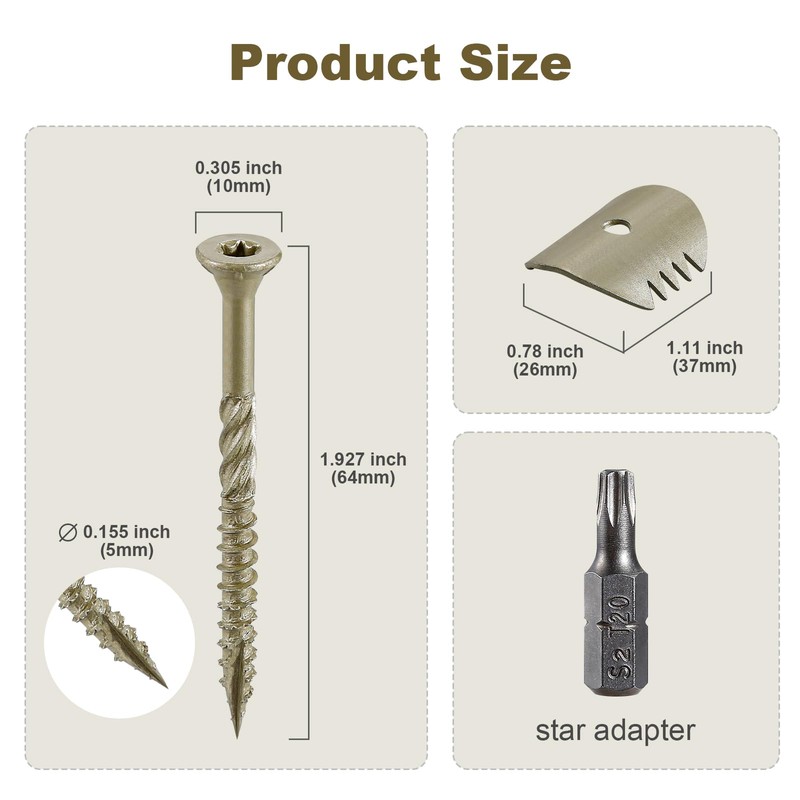 Fence Nail Fastener, 2" Inch50PCS Rust Resistant, External epoxy Coated,