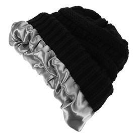 KOMBIUDA Winter Head Protector Knitted Beanie Hat for Women Warm and Cozy Acrylic Fiber Stylish and Comfortable Black