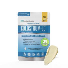 Colostrum-LD Powder Organic Vanilla Flavored 6oz with Proprietary Liposomal Delivery (LD) Technology for up to 1500% Better Bioavailability than Regular Bovine Colostrum by Sovereign Laboratories