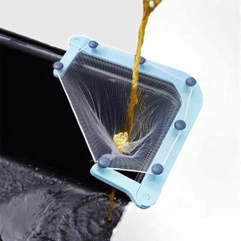 Multipurpose Sink Strainer, Foldable Triangle Sink Strainer with Filter Bag, Corner Sink Strainer for Kitchen Sink (1 Holder + 200 Filter Bags)