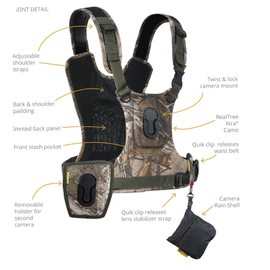 Cotton Carrier CCS G3 Camera Harness System for Camera and Binoculars, Camo