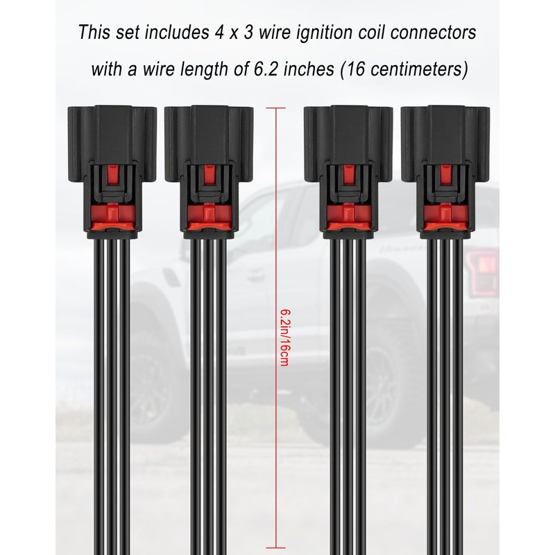 Ignition Coil Connector Pigtail Harness Fit for Ford V6 V8