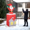 "7FT Inflatable Santa in Chimney for Indoor Party up and