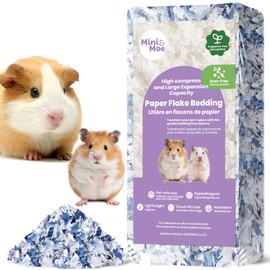 mini&moe Guinea Pigs Bedding 50L After Expandsion: Odor Control and Dust-Free Moisture Absorbent Natural Paper Small Pet Bedding - for Hamsters,Bunny and Rabbits