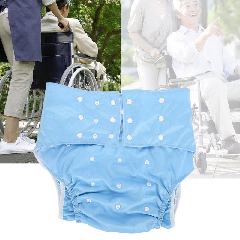 Washable Adult Pocket Nappy Cover Adjustable Reusable Diaper Cloth Light