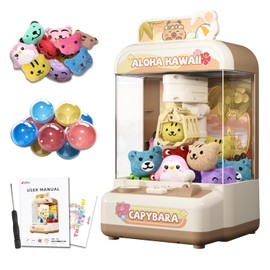 Mini Claw Machine for Kids, Cute Capybara Vending Machine Toys for Girls Age 3-4, Candy Grabber Dispenser Machine Toy for Boys, Birthday Gifts for Age 3+, Perfect for Home, Parties, Holiday, Christmas