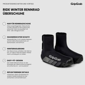 GripGrab Clothing - Overshoes Ride Winter Shoe Cover (42/43) Black 40/41