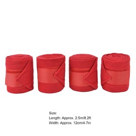 4 Piezas de Urdimbre para Patas de Caballo, Vendaje Autoadhesivo Transpirable para Patas de Animales, Protege los Tendones y Ligamentos Sensibles de los Caballos del Polvo y los (Rojo)