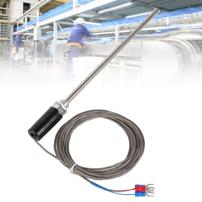 M12 Probe Thermocouple PT100 Stainless Steel Temperature Sensor Probe 200mm