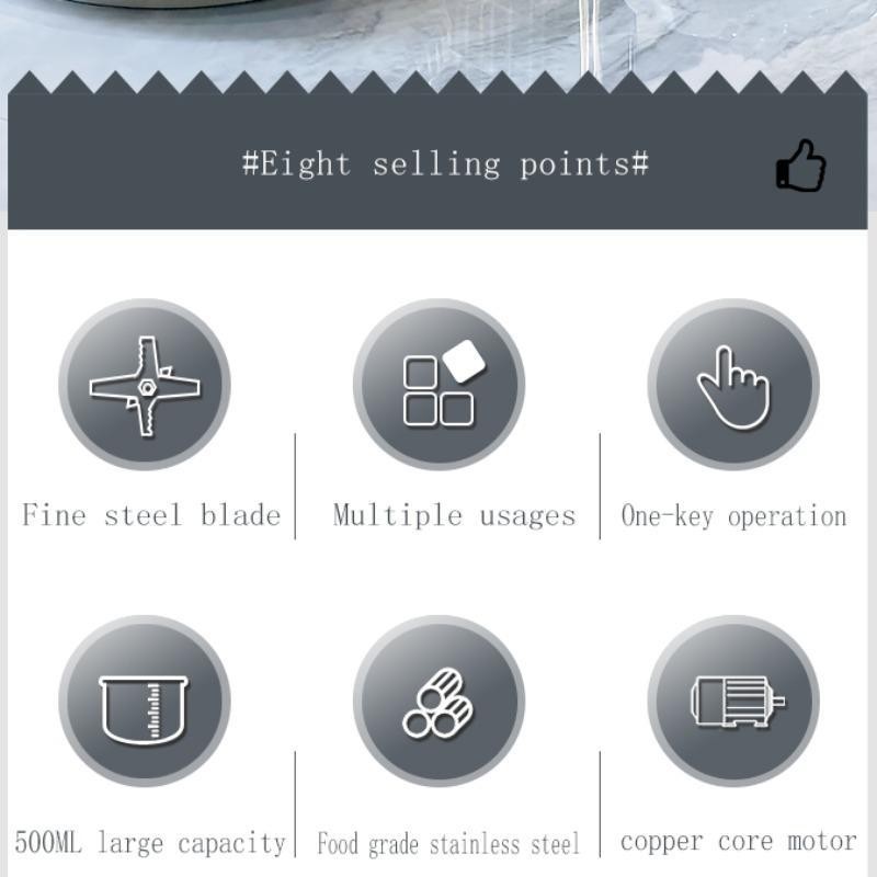 500ml Coffee Grinding Machine, Multi-functional Household Coffee Herbal Cereals Grinding