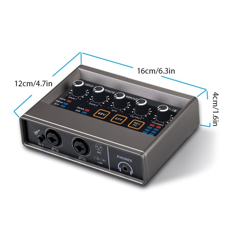 summina Audio Card Audio Interface Recording Audio Interface XLR Reverbero
