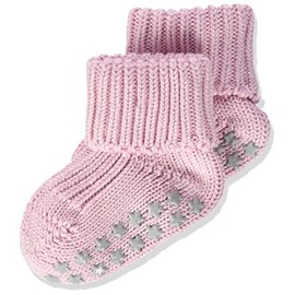 FALKE Catspads Slipper Socks, Cotton, Baby Blue, Pink, Many Other Colours, Thick Socks with Pattern, Warm, Plain, Ribbed, with Nubs on the Sole, 1 Pair, Pink (Thulit 8663), 62-68