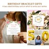 BMMYE 50th Birthday Gifts for Women, 925 Sterling Silver Bracelet