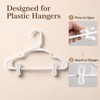 30 Pack Hanger Clips for Pants, Skirts, Baby Clothes, White