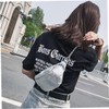Fashion Bum Bag Silver Metallic Sequins Bag Belt Bag Sequins