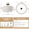Bargeni 16" Semi Flush Mount Ceiling Light, 3-Light Drum Ceiling