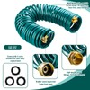 Pangda 25 Ft x 3/8'' Coil Garden Hose EVA Recoil