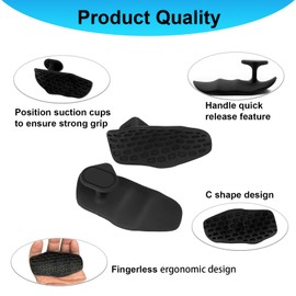 Weight Lifting Grips - Gym Grips for Workouts, Dumbbell Gripper with Non-Slip Rubber and Palm Protection - Men's Training Gloves for Bodybuilding and Rows - Ergonomic Design, No Sweaty Hands.