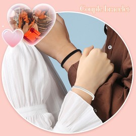 Matching Adjustable Rope Bracelet for Couples, Husband Bracelet Anniversary Valentines Day Birthday Christmas Gift for Him and Her (To My Husband)