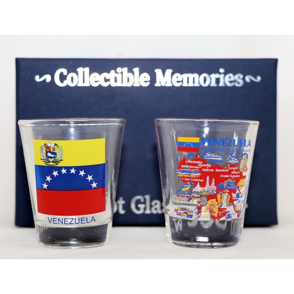 Venezuela Souvenir Boxed Shot Glass Set (Set of 2)