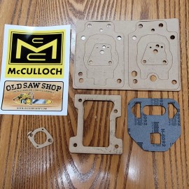 McCulloch NEW MCCULLOCH SUPER PRO 125, SP125 GASKET SET, Made in USA. Free Stickers