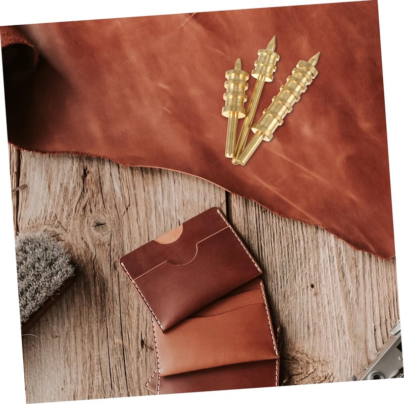Operitacx DIY Leather Craft Kit 3pcs Copper Leather Slicker Creaser