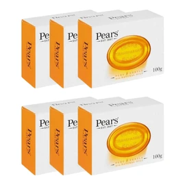 6 x Pears Amber Transparent Soap 100g – Pure & Gentle Skincare Bar with Natural Oils