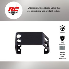 RC Raven Aluminum Parts and Accessories Black Anodized Steering Servo Cover for T- Maxx Classic 4910 and Original E-Maxx- RC Car Upgrade Parts
