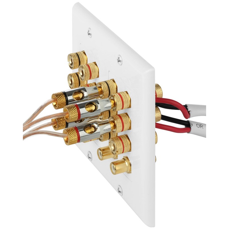 Fosmon 2-Gang 7.1 Surround Sound Distribution Home Theater Wall Plate,