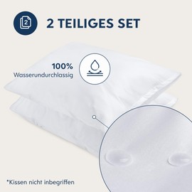 Dreamzie Cushion Protector 50 x 80 cm – Set of 2 – Cushion Cover Waterproof and Oeko-Tex – Pillow Protective Cover Sweating with Zip