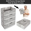 GOYADA 4 PCS Collapsible Crate, Plastic Folding Storage Crates, 30x20x12cm