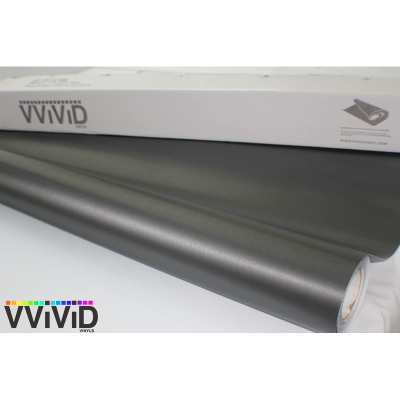 VViViD® XPO Dark Grey Brushed Metallic Car Wrap Vinyl Roll