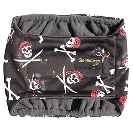 Glenndarcy Male Dog Belly Band - Urine Incontinence (XXL Band only, Pirates)