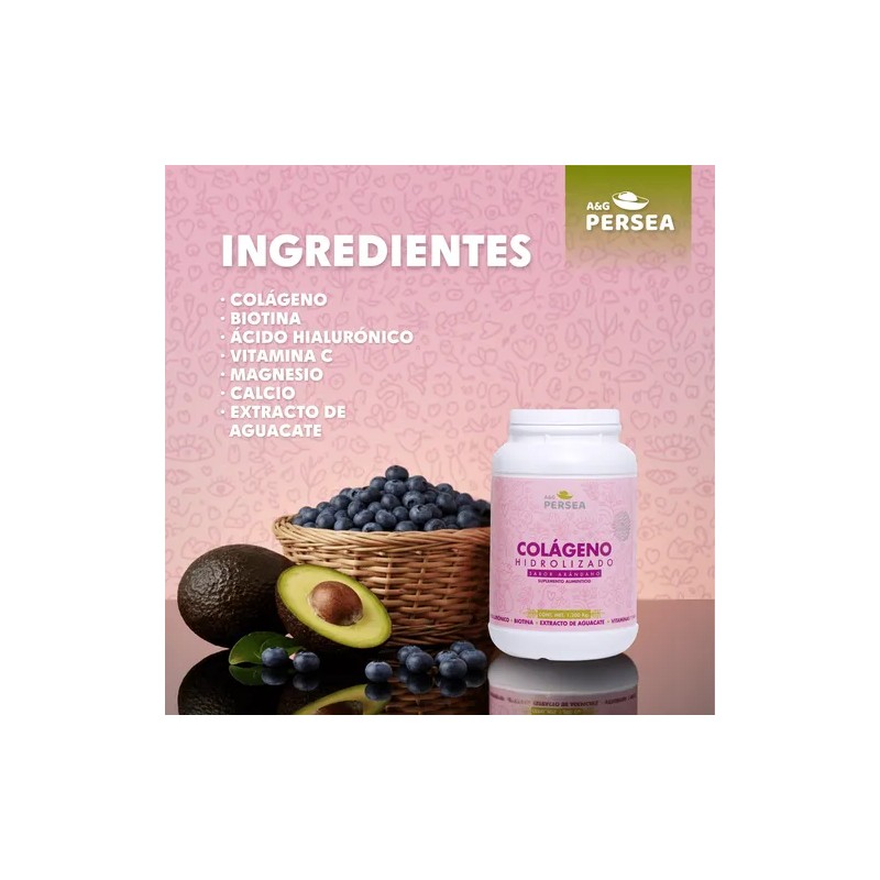 A&g Persea- 2 Colageno Hidrolizado Sabor Arandano 1.2 Kg C/u