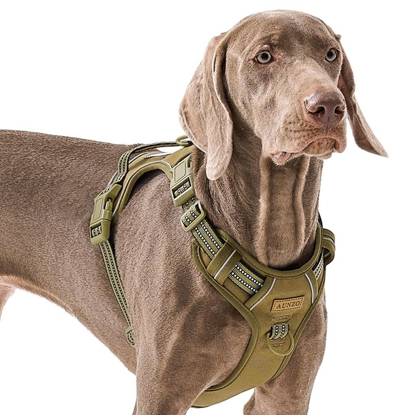 Adjustable No-Pull Reflective Soft Inescapable Dog Vest Harness for Big