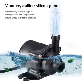 Solar, 20W 16.4ft Water Lift Adjustable Water Volume Solar Water Fountain Pump Solar Pond Pump Solar Fountain Pump with Switch for Fountain Pond Bird Bath Irrigation