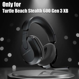 Silicone Case for Turtle Beach Stealth 600 Gen 3, Ear Pads Cover for Turtle Beach Stealth 600XB Gen 3 Wireless Headset, Sweatproof & Dustproof & Easily Washable (Without Acoustic Foam), Black