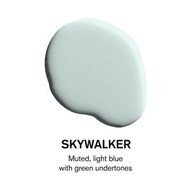 BACKDROP | Premium Cabinet & Door Paint | Durable & Washable Semi-Gloss Finish | Self-Priming, Low VOC, Green Wise Certified | SKYWALKER - Muted, light blue with green undertones | 1 Gallon