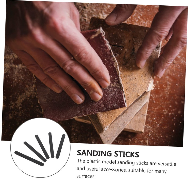 KONTONTY 10pcs Double-sided Sanding Sticks for Model Crafting Polishing Accessories