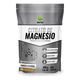 Citrato De Magnesio Natsa Grado Alimenticio 500 Grs Sabor Natural