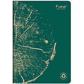 Clairefontaine 684661C - FOREVER premium pricked notebook 21x29.7cm 90g recycled 96p lined pine green