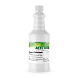 100% Pure Acetone - 1 Pint - Strong Solvent for Home, Commercial, Industrial Application & Remover for Natural, Gel, Shellac Nails and Dip Nails - 16 FL Oz Bottle Clear