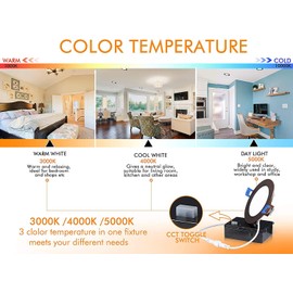 CLOUDY BAY Ultra Thin LED Recessed Ceiling Light,4 inch 3000K/ 4000K/ 5000K Selectable,Dimmable 10W CRI90+,Canless Light with Junction Box,IC Rated,Air Tight, ETL/JA8, Oil Rubbed Bronze,6 Pack