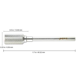 PANA Professional Pana Large Dome Top Barrel Carbide Bit 3/32" Shank Size (Fine, Silver)